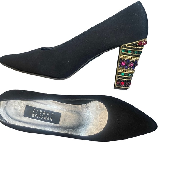 STUART WEITZMAN VINTAGE SHOES JEWELED HEELS
SPAIN 8B EVENING - Picture 8 of 13